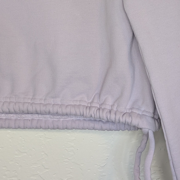 Ami Paris Ami De Cœur Cotton Sweatshirt Lilac Drawstring Waist - Picture 7 of 11